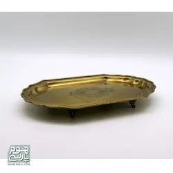 سینی چای بیضی دو نفره برنجی کد 62080B