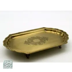سینی چای بیضی یک نفره برنجی کد 62080A