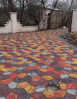 موزاییک طرح سنگ فرش بتنی مدل ساسو ۱۹*۳۶