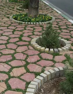 موزاییک طرح سنگ فرش بتنی مدل ساسو ۱۹*۳۶