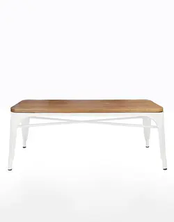 نیمکت فلزی کف چوبی