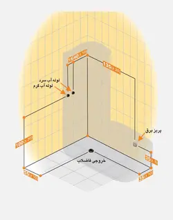 نیم کابین دوش پرشین استاندارد مدل هلنا