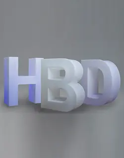 حروف تزیینی نورانی آذین پلی نور مدل HBD