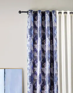 پرده پانچ حریر و ژاکارد طرح دیاموند