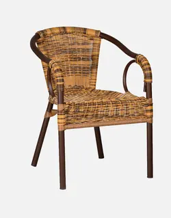 صندلی حیاط حصیری دکورز مدل نمون
