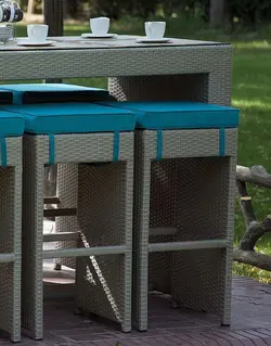 ست میز صندلی بار محوطه دکورز مدل بامبو