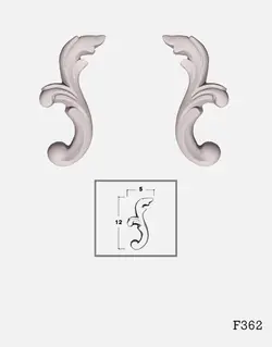 ابزار گچی پیش ساخته گل کنج قاب مدل H362