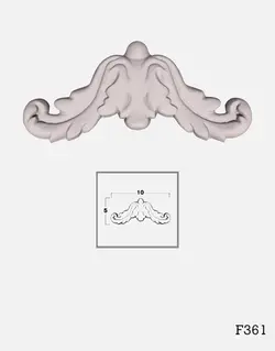 ابزار گچی پیش ساخته گل کنج قاب مدل H361