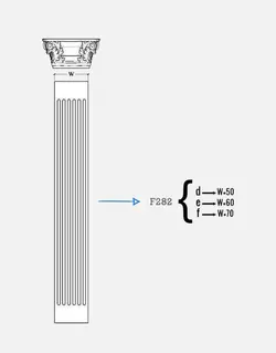 ستون پیش ساخته گچی مدل H282