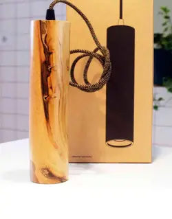 چراغ آویز چوبی انگاره مدل نی