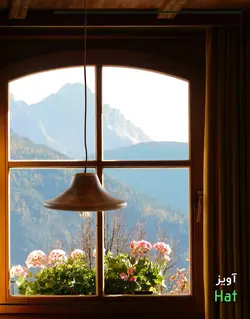 چراغ آویز چوبی مدل هت