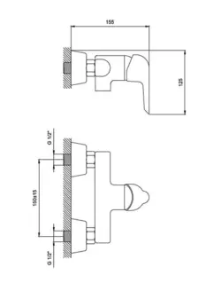 شیر دستشویی اهرمی درخشان مدل کاج