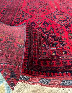 فرش دستباف لاکی نقش خان محمدی کد 122