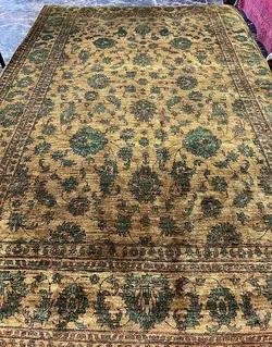 فرش دستباف زیتونی نقش سلطان کد 125