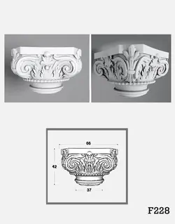 ابزار پیش ساخته نما سرستون سیمانی مدل EL163