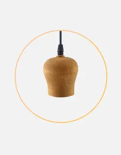 چراغ آویز چوبی مدل لئو