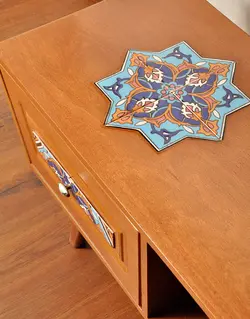 میز تلویزیون چوبی هندسی
