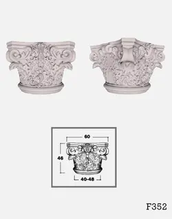 ابزار پیش ساخته نما سرستون سیمانی مدل EL186