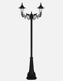 چراغ سه شاخه پارکی بیتانور مدل چتری کمرباریک Z-Bi-592423