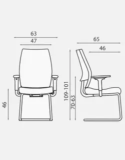 صندلی کنفرانسی اروند با پایه ثابت مدل ۵۸۱۰