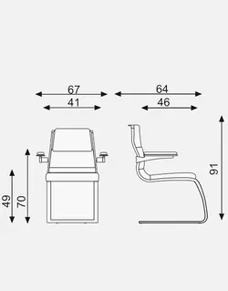 صندلی کنفرانسی اروند با پایه ثابت مدل ۴۴۱۰