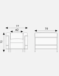 مبل اروند مدل لوکورپوزیه