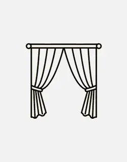 پرده پذیرایی ساده پانچ آلبوم کرم