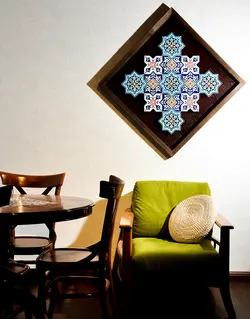 تابلو سنتی هندسی طرح کاشی