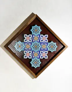تابلو سنتی هندسی طرح کاشی