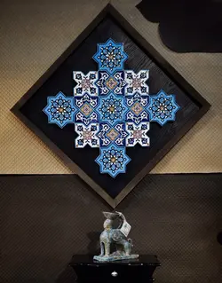 تابلو سنتی هندسی طرح کاشی