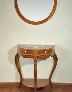 آینه کنسول سه پایه چوبی هندسی مدل آترین