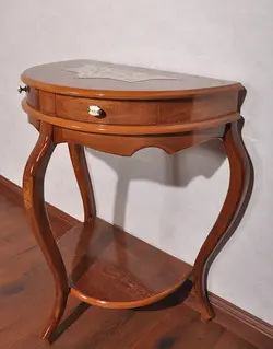 آینه کنسول سه پایه چوبی هندسی مدل آترین