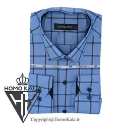 پیراهن چهارخانه ممتاز مردانه کد 074
