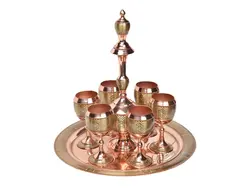 سرویس شربت خوری مس و خاتم