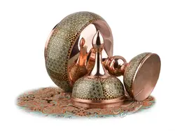 شکلات خوری مسی خاتم کاری سایز 38