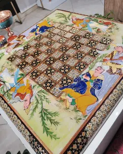 تخته نرد و شطرنج خاتم و نقاشی چهره