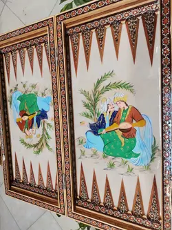 تخته نرد و شطرنج خاتم و نقاشی چهره