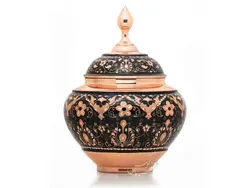 قندان مس و حکاکی مدل سیبی