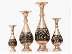 گلدان مس و حکاکی 25 سانتی