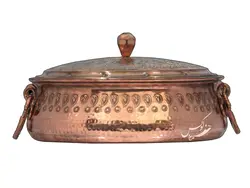 ماهیتابه مسی دردار