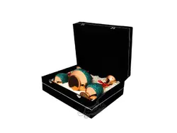 پک هدیه گلدان و قندان فیروزه کوبی
