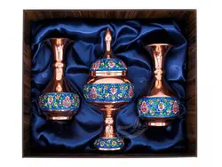 سرویس شکلات خوری و گلدان پرداز