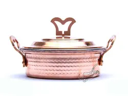 ماهیتابه مسی در دار