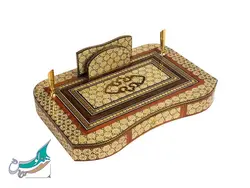 قلمدان خاتم کاری کشویی اداری سایز بزرگ