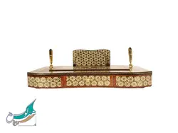 قلمدان خاتم کاری کشویی اداری سایز بزرگ