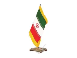 پرچم ایران رومیزی خاتم کاری
