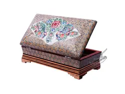 جعبه کارد و چنگال خاتم کاری طرح گل و مرغ