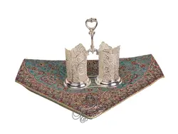 جاقاشقی طرح لیوانی ملیله کاری روی مس
