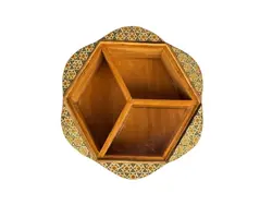 شکلات خوری خاتم کاری چوبی سه درب