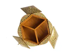 شکلات خوری خاتم کاری چوبی سه درب